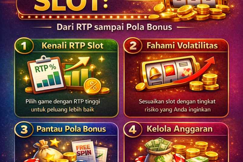 Panduan Cerdas Slot: Dari RTP sampai Pola Bonus: Kupas RTP, volatilitas, paylines, fitur scatter/wild, free spins, dan cara baca bonus tanpa terjebak “pola pasti”.