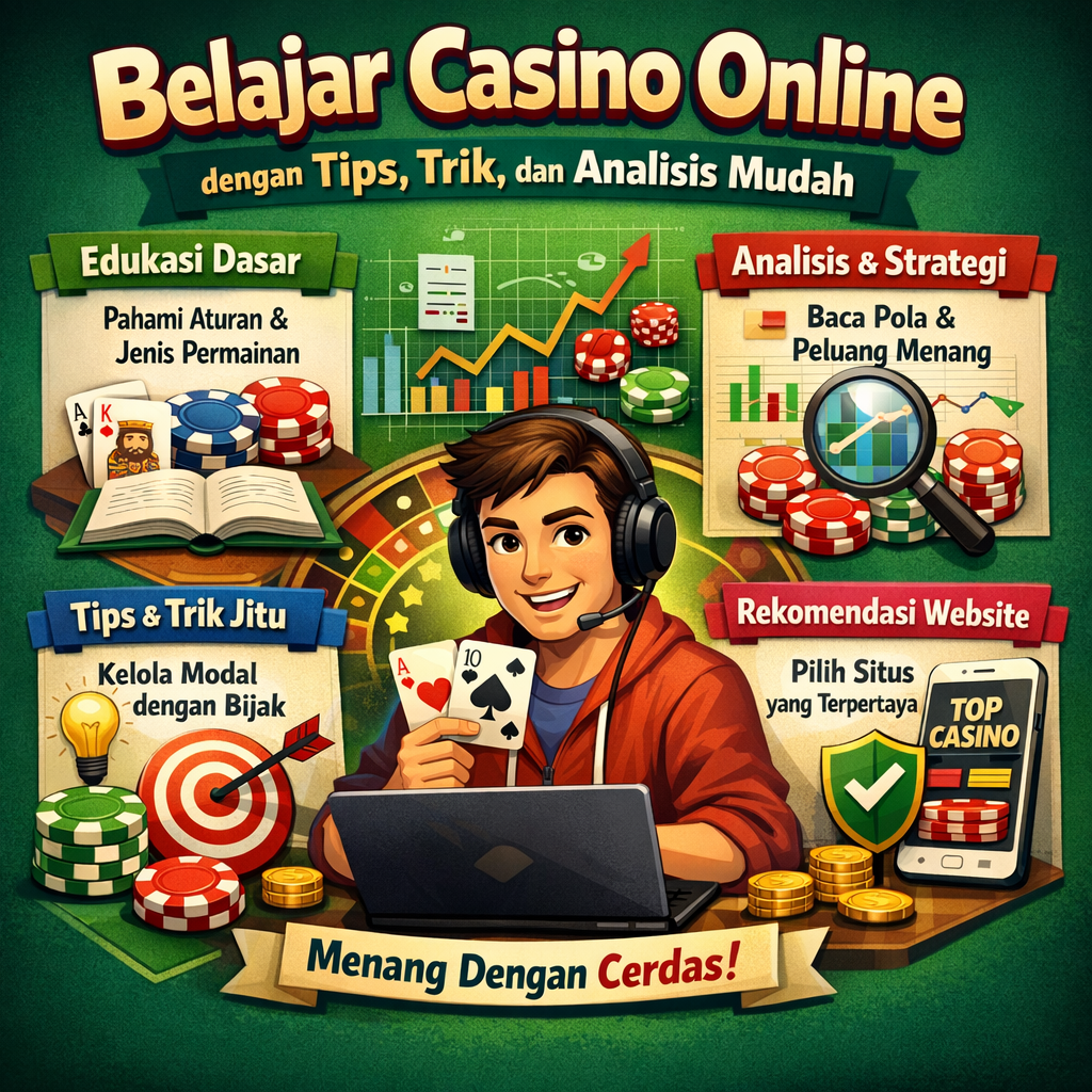 Pelajari casino online melalui tips, trik, rekomendasi, dan analisis sederhana yang mudah dipahami. Panduan edukatif untuk memahami permainan secara lebih bijak.