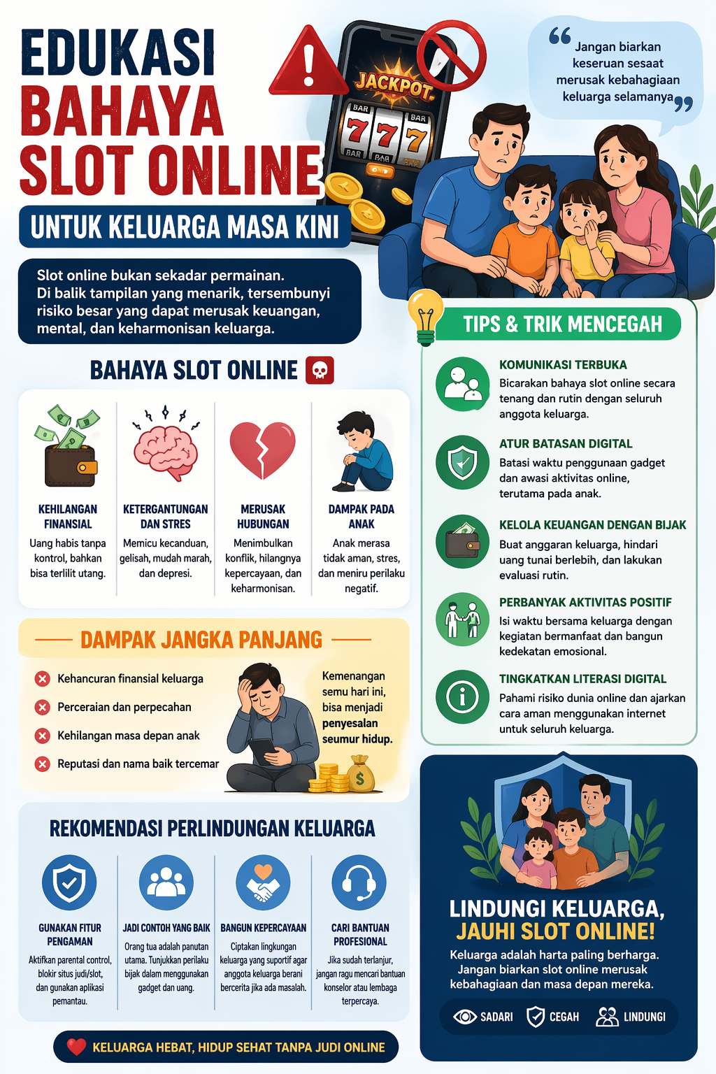 Edukasi bahaya slot online untuk keluarga masa kini, membahas tips pencegahan, rekomendasi perlindungan, dan dampak yang perlu dipahami.