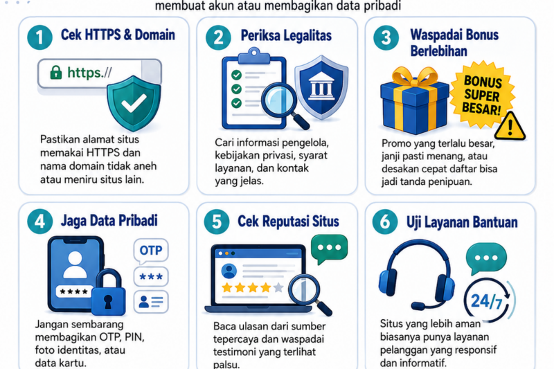 Panduan Memilih Situs Slot yang Aman: Perhatikan Legalitas dan Keamanan Data Meta deskripsi: Panduan memilih situs slot yang aman dengan memperhatikan legalitas, transparansi layanan, keamanan akun, serta perlindungan data pribadi.
